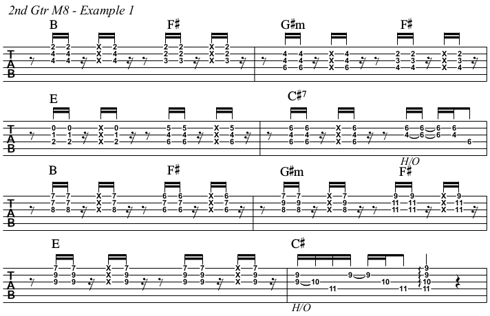 I'm Yours chords and TAB, middle 8.