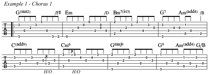 Over The Rainbow TAB chorus preview