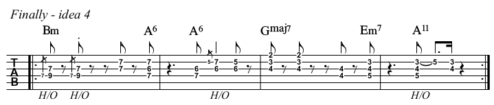 Finally chords and TAB, idea 4.