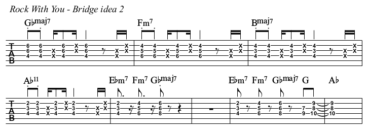 Rock With You chords and TAB, bridge idea 2.