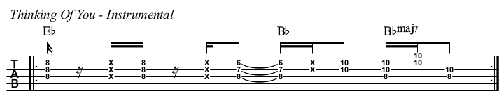Thinking Of You TAB, instrumental.
