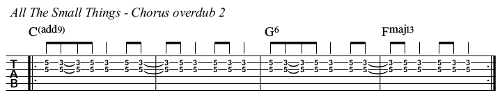 All The Small Things chords and TAB, chorus overdub 2.
