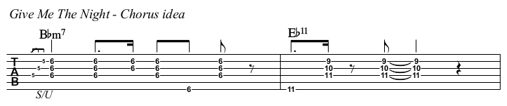 Give Me The Night chords and TAB, chorus.
